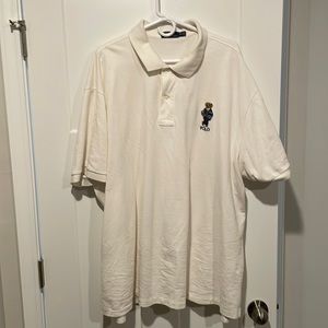 Vintage Teddy Bear Polo by Ralph Lauren 3xl cream color
